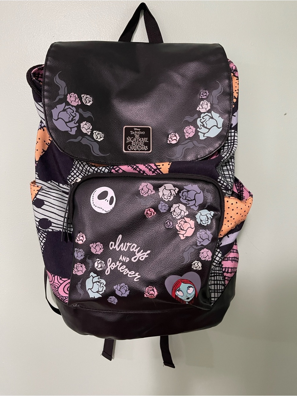 Bioworld The Nughtmare Before Christmas Backpack Pastel Floral & Sally Accent